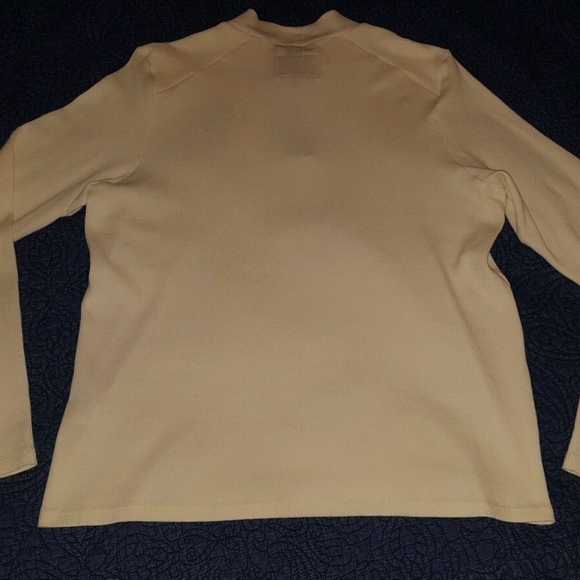 Patrik Ervell Zip Mock Neck Sweater size XL Ivory - Picture 3 of 3